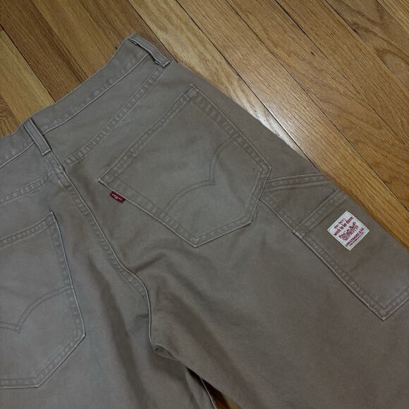 Levi's Men’s 30x32 Workwear Tan Carpenter Pants 568 Loose Straight Double Knee - Picture 11 of 16